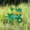 Glitzhome® 24" St. Patrick's Metal Shamrocks Wagon Yard Stake